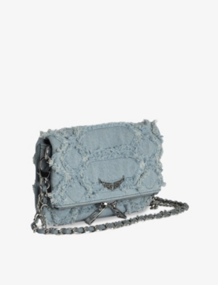 Zadig & Voltaire Womens Breeze Rock Denim Clutch Bag