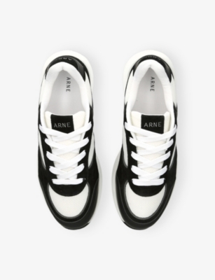 ARNE: Apollo Runner Suede And Mesh Low-Top Trainers