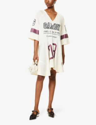 GANNI: Future Mesh Woven Mini Dress
