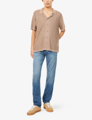 PAIGE: Federal Straight-Leg Slim-Fit Stretch-Denim Jeans