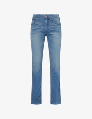 PAIGE: Federal Straight-Leg Slim-Fit Stretch-Denim Jeans