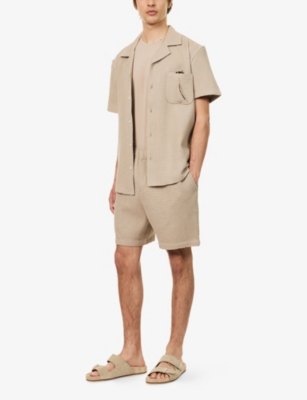 PAIGE: Chalmers Waffle-Pattern Cotton-Jersey Shorts
