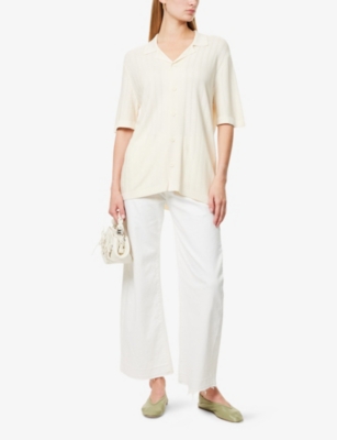 PAIGE: Copley Camp-Collar Knitted Shirt