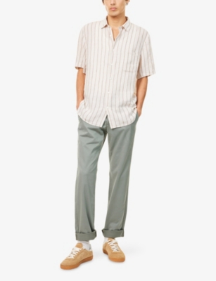 PAIGE: Vincent Straight-Leg Cotton Chino Trousers