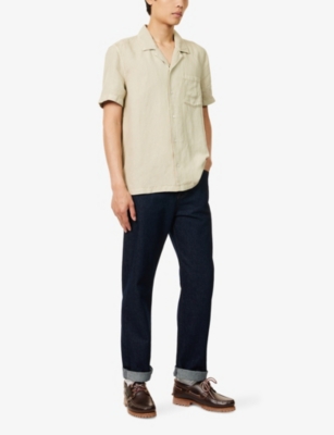 PAIGE: Albro Short-Sleeve Linen-Blend Shirt