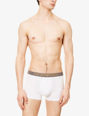 EMPORIO ARMANI: Iconic Branded Pack Of Two Stretch-Woven Trunks