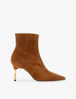 Allsaints: Natasha Suede Heeled Ankle Boots