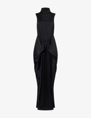 STELLA MCCARTNEY: Draped Sleeveless Satin Gown