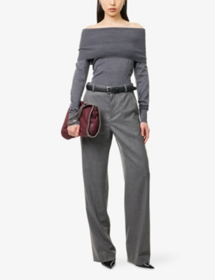 Stella Mccartney Off-the-shoulder Virgin Wool Sweater