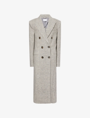 STELLA MCCARTNEY: Herringbone Double-Breasted Wool-Blend Coat