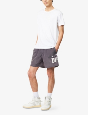Duke & Dexter Mens Tech Brand-print Woven Shorts Grey In Grey