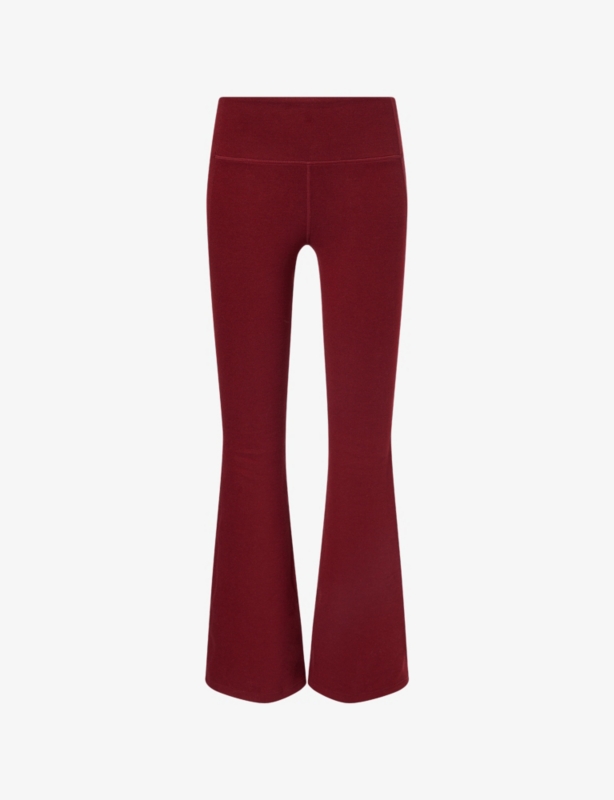 Flared Wide-Leg Jersey Trousers