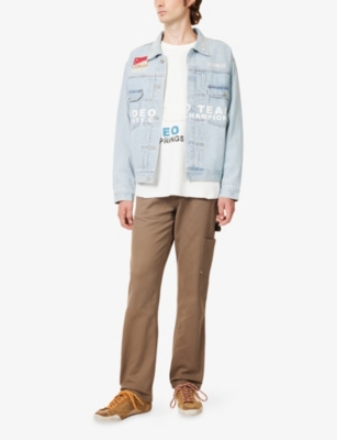 Duke & Dexter Duke Ranch Wreath Embellished Jacket In Blue