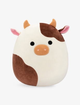SQUISHMALLOWS: Ronnie the Cream and Brown Cow Soft Toy 40cm