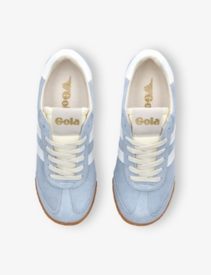 Shop Gola Womens Pale Blue Elan Suede Low-top Trainers Eur 36 / 3 Uk