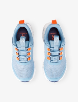 On Running Mid Blue Kids' Cloudswift Mesh Low-top Trainers Eur 31.5 /13 Uk In Blue