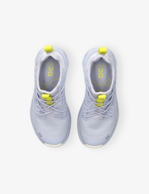 On Running Lilac Kids' Cloud Leap Woven Trainers Eur 34 / 2 Uk In Multi