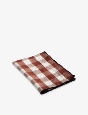 MAISON DE VACANCES: Mimi Vichy Linen and Cotton-Blend Canvas Tea Towel