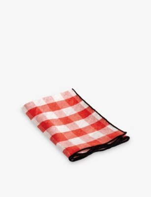 MAISON DE VACANCES: Mimi Vichy Linen and Cotton-Blend Canvas Tea Towel