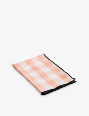 MAISON DE VACANCES: Mimi Vichy Linen and Cotton-Blend Canvas Tea Towel