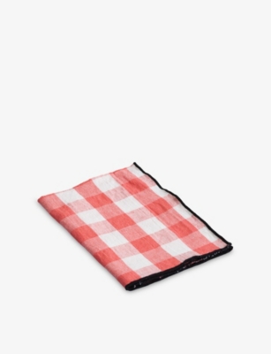 MAISON DE VACANCES: Mimi Vichy Linen and Cotton-Blend Canvas Tea Towel