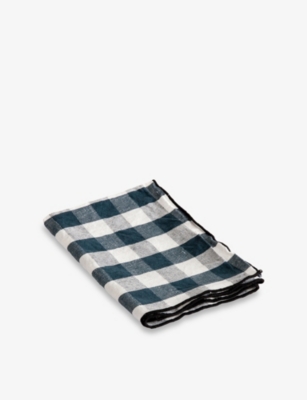 MAISON DE VACANCES: Mimi Vichy Linen and Cotton-Blend Canvas Tea Towel