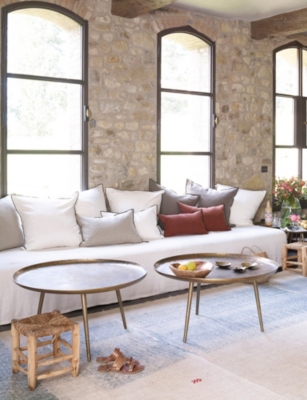 MAISON DE VACANCES: Stonewashed Linen Cushion 40cm x 60cm