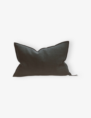 MAISON DE VACANCES: Stonewashed Linen Cushion 40cm x 60cm