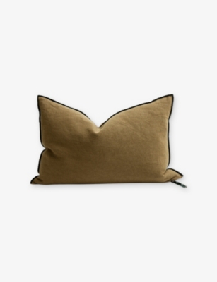 MAISON DE VACANCES: Stonewashed Linen Cushion 40cm x 60cm