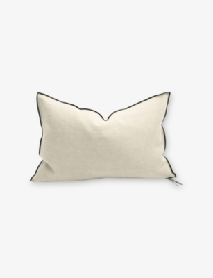 MAISON DE VACANCES: Stonewashed Linen Cushion 40cm x 60cm