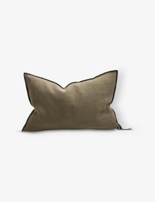 MAISON DE VACANCES: Stonewashed Linen Cushion 40cm x 60cm
