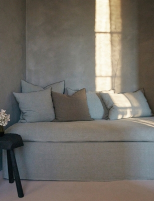 MAISON DE VACANCES: Stonewashed Linen Cushion 40cm x 60cm