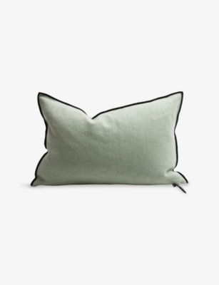 MAISON DE VACANCES: Stonewashed Linen Cushion 40cm x 60cm