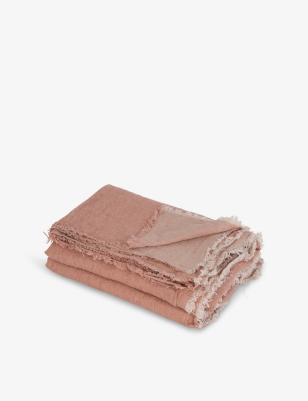 Crumpled Washed Linen Throw 140cm x 250cm