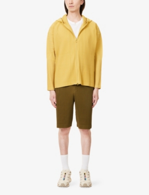 HOMME PLISSE ISSEY MIYAKE: June Zip-Up Pleated Knitted Hoody