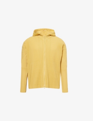 HOMME PLISSE ISSEY MIYAKE: June Zip-Up Pleated Knitted Hoody