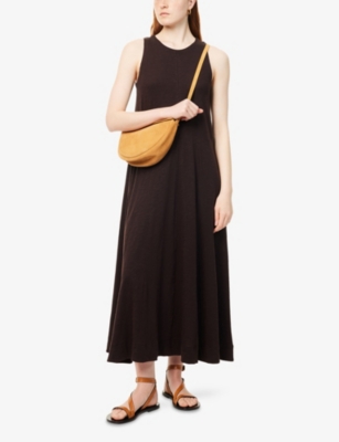 ME AND EM: Round-Neck Flared Cotton-Jersey Midi Dress