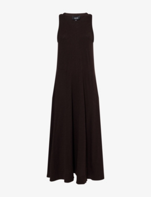ME AND EM: Round-Neck Flared Cotton-Jersey Midi Dress