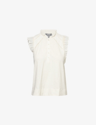ME AND EM: Frill-Detail Cotton Swing Top