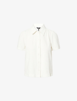 Me And Em And Em Womens Cream Towelling Short Sleeve Shirt