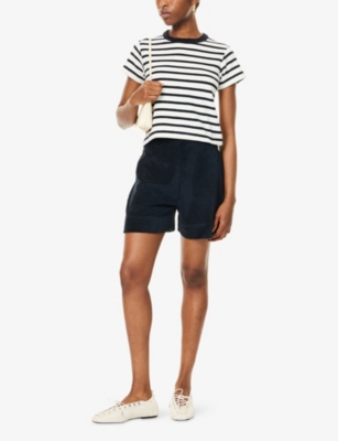 ME AND EM: Relaxed-Fit High-Rise Cotton-Blend Terry Shorts