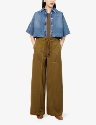 ME AND EM: Fluid Wide-Leg Viscose-Blend Trousers