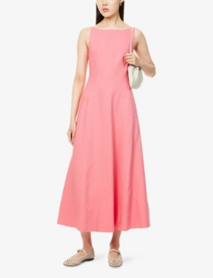 Me And Em And Em Womens Camellia Rose Contour-seamed Sleeveless Woven Maxi Dress