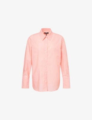 ME AND EM: Oversized Striped Cotton-Voile Shirt