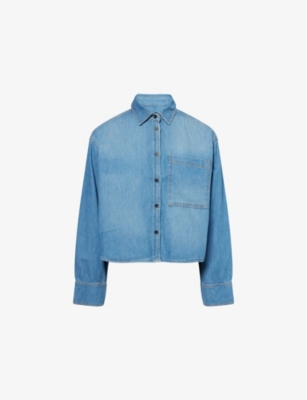 ME AND EM: Lightweight Cropped Denim Shirt