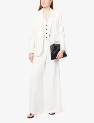 ME AND EM: Multi-Stripe Notch-Lapel Cotton Blazer