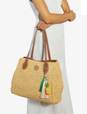 Dune Womens  Devotedly Large Raffia Shoulder Bag