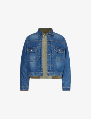 SACAI: Sacai X Levi's Padded Relaxed-Fit Denim Jacket