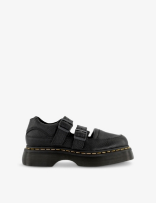 DR. MARTENS: Buzz Chunky-Sole Leather Mary Jane Shoes