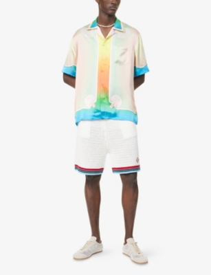 Casablanca Silk Short Sleeve Printed Shirt